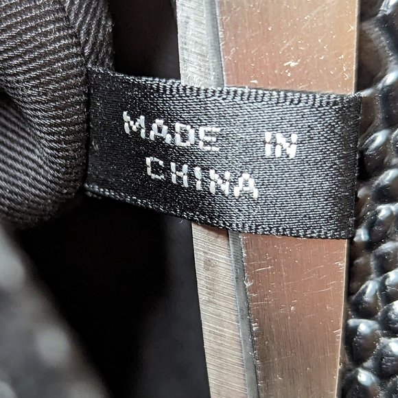 Ann Taylor Handbag Black Leather Suede  Double Handles Multiple Pockets A83 - Picture 11 of 14